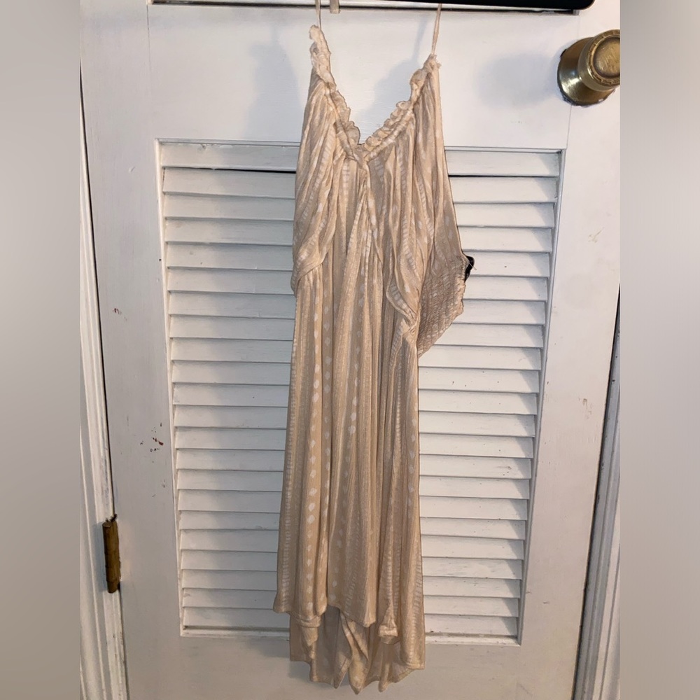 yellowish tan sundress romper